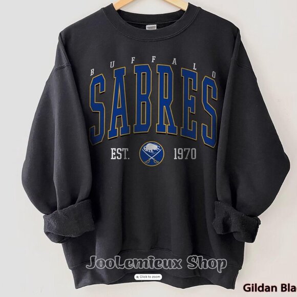 Buffalo Sabres Ice Hockey Sweatshirt Buffalo Sabres 1970 Crewneck Shirt Sweater - Picture 1 of 3